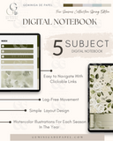 5-Subject Digital Notebook-Blooming Spring Edition