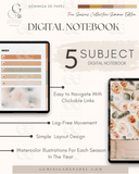 5-Subject Digital Notebook-Sunny Summer Edition