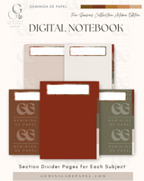 5-Subject Digital Notebook-Warm Autumn Edition