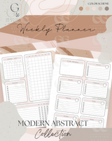 Printable Planner Bundle-Modern Abstract Collection