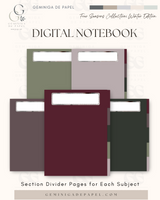 5-Subject Digital Notebook-Cozy Winter Edition