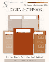 5-Subject Digital Notebook-Warm Autumn Edition