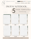 5-Subject Digital Notebook-Cozy Winter Edition