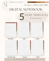 5-Subject Digital Notebook-Warm Autumn Edition