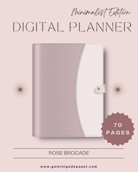 Digital Planner-Minimalist Edition-Rose Brocade