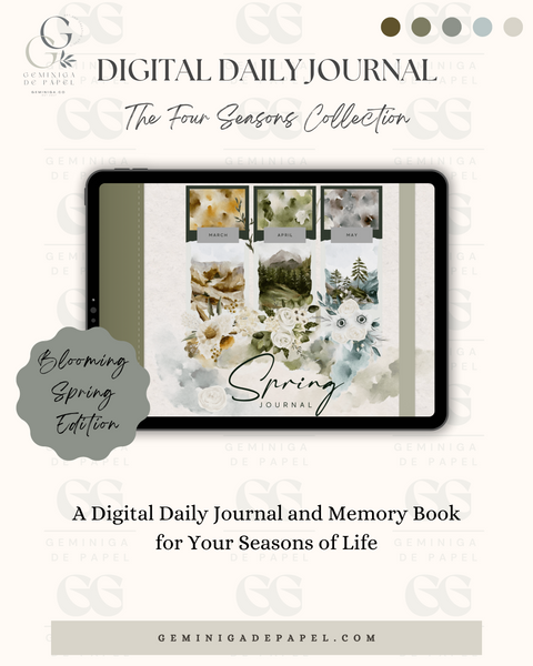 Digital Daily Journal: Blooming Spring Edition