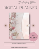 Digital Planner-The Botany Edition-Rose Embroidery