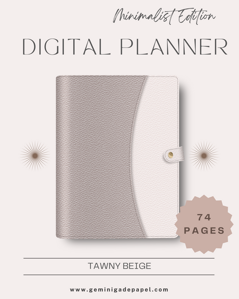 Digital Planner-Minimalist Edition-Tawny Beige