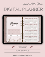 Digital Planner-Minimalist Edition-Rose Brocade