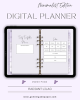 Digital Planner-Minimalist Edition-Radiant Lilac