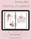 Digital Planner-The Botany Edition-Rose Embroidery