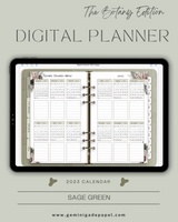 Digital Planner-The Botany Edition-Sage Green