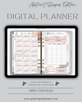 Digital Planner-The Abstract Shapes Edition-Grey Chateau