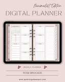 Digital Planner-Minimalist Edition-Rose Brocade