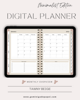 Digital Planner-Minimalist Edition-Tawny Beige