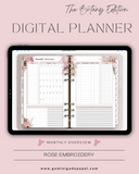 Digital Planner-The Botany Edition-Rose Embroidery