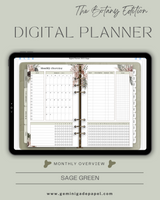 Digital Planner-The Botany Edition-Sage Green