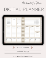 Digital Planner-Minimalist Edition-Tawny Beige