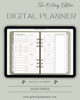 Digital Planner-The Botany Edition-Sage Green