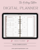 Digital Planner-The Botany Edition-Rose Embroidery