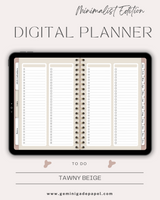 Digital Planner-Minimalist Edition-Tawny Beige