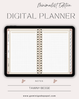 Digital Planner-Minimalist Edition-Tawny Beige