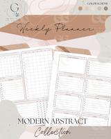 Printable Planner Bundle-Modern Abstract Collection